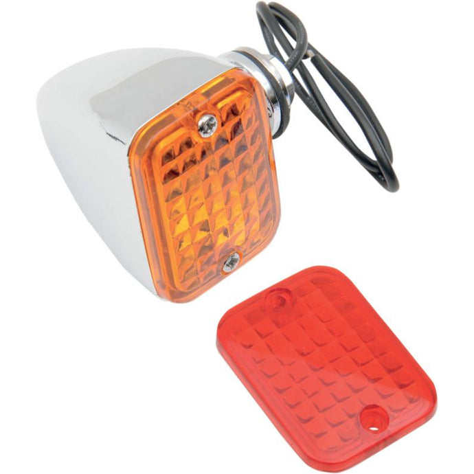Drag Specialties DS-280163 Rectangular Mini Marker Lights with single bulb