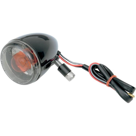 Drag Specialties 2020-0474 Front DOT Approved Turn Signal - Gloss Black