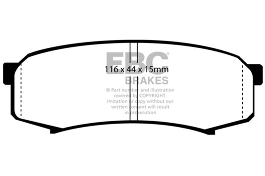 Ebc DP4993R EBC Yellowstuff Brake Pad Sets