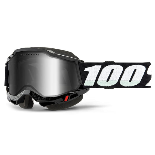 100% Accuri 2 Snowmobile Goggles (One Size Fits Most, Black)