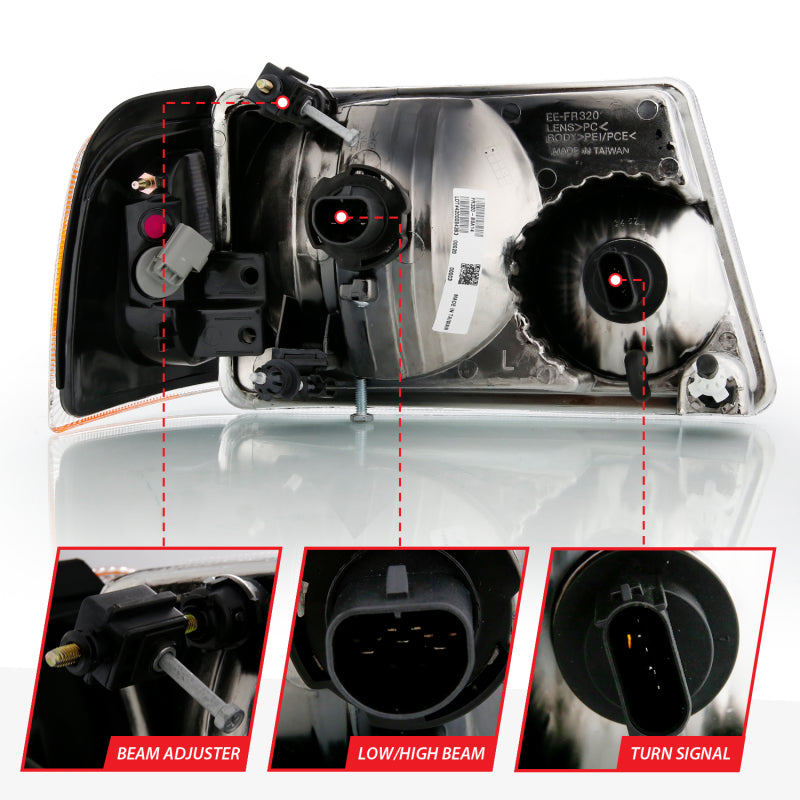 Load image into Gallery viewer, Anzo 111484 ANZ Crystal Headlights
