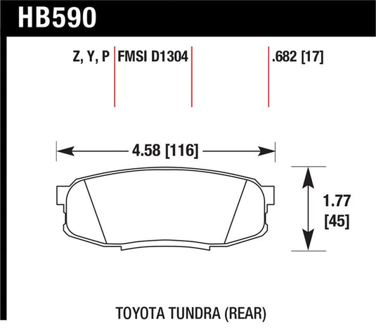 Hawk Performance HB590Y.682 HAWK LTS Brake Pads