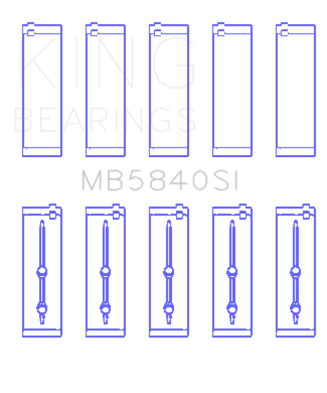 Load image into Gallery viewer, King Engine Bearings MB5840SI KING Main Bearings
