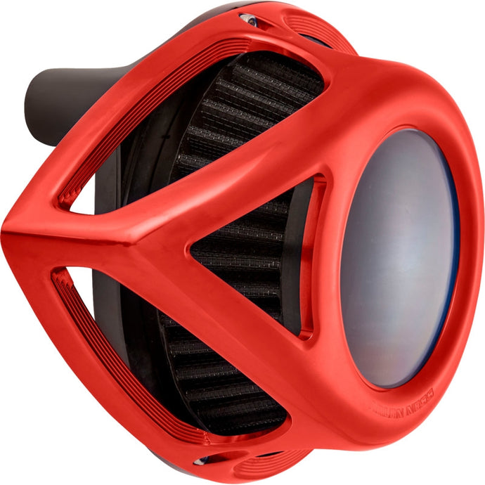Arlen Ness 600-246 Clear Tear Series Air Cleaner Kit - Red Anodized
