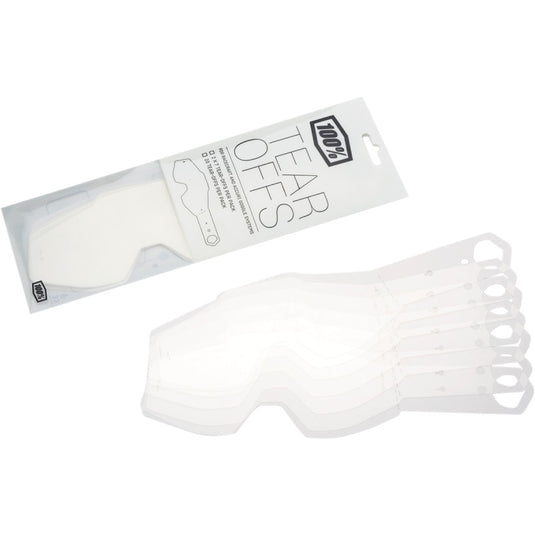 100% Tear Offs for Racecraft/Accuri/Strata MX Goggles - Laminated