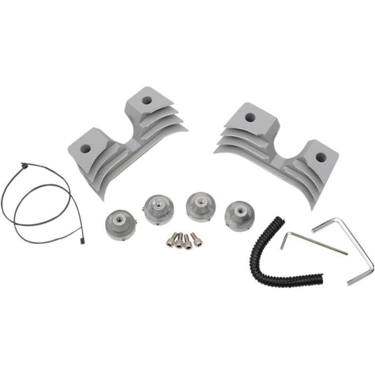 Drag Specialties 0940-1316 Spark Plug/Head Bolt Cover Kit - Finned - Silver
