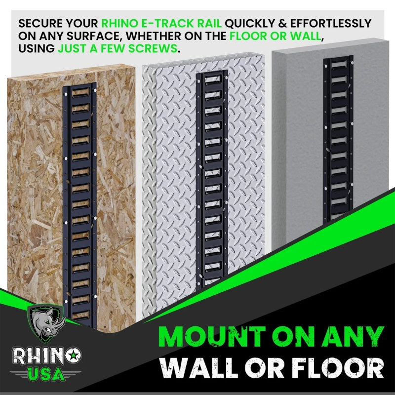 Load image into Gallery viewer, Rhino Usa TD-ETRAIL5-2PK-BLK RSA Tie Down Rails
