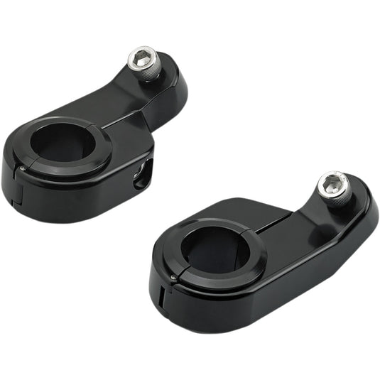 Biltwell Inc. 6903-201 O/S Speed Clamps - Angled - Black Electroplated