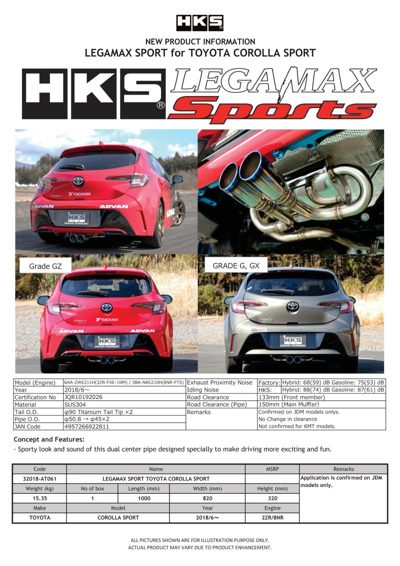 Load image into Gallery viewer, Hks 32018-AT061 HKS Exhaust - Legamax
