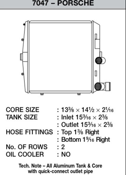 Csf 7047 CSF Radiators - Aluminum