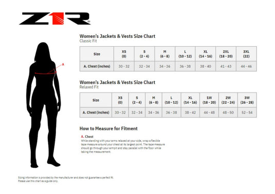 Z1R Denim Womens Vests