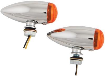 Harddrive 20-6589SALED Universal LED Chrome Bullet Marker Light - Amber Lens