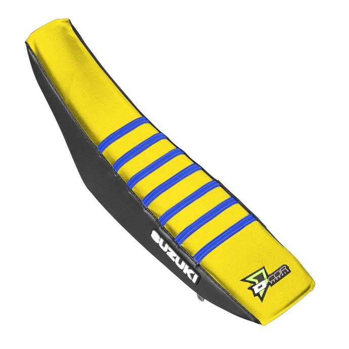 Dcor 30-40-454 Factory Reinforced Seat Cover - Black/Yellow/Blue Ribs