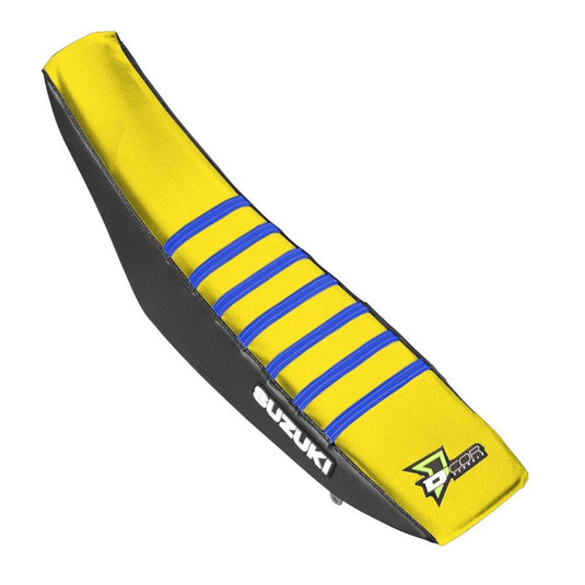 Dcor 30-40-454 Factory Reinforced Seat Cover - Black/Yellow/Blue Ribs