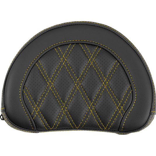 Saddlemen 051318407 Contoured Sissy Bar Pad for Roadsofa LS Seats - Gold Stitching