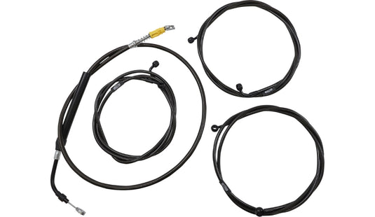 La Choppers LA-8056KT3-19M Complete Plug and Play Cable Kit - Midnight Braided