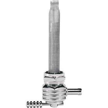 Pingel 6311-CHF Power-Flo Fuel Valve - 22mm Hex - 180 Deg. Outlet Facing Inward - Finned