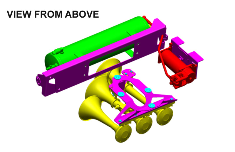 Load image into Gallery viewer, Kleinn Air Horns SDKIT17-734STL KLE Ford Air Systems
