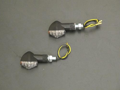 Highway Hawk HH-68-9271 LED Hexagon Turn Signal Sets - Short Stem - Black