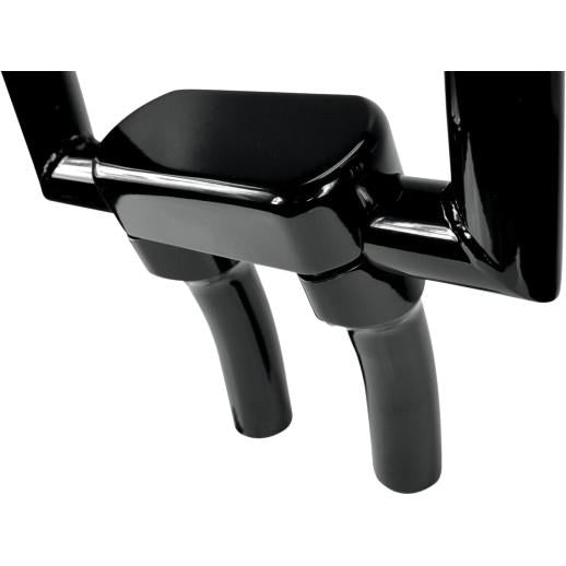 La Choppers LA-7442-05B Solid Handlebar Riser/Top Clamp Kits - 5-1/2in. Tall with 1in. Pullback - Black