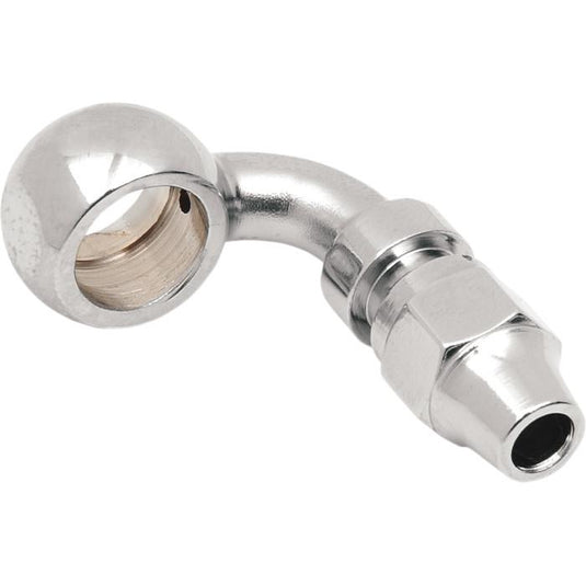 Drag Specialties 1742-0109 Universal Chrome 90deg. Banjo Fitting - 7/16in.
