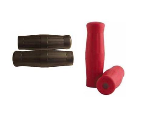 Emgo 42-56541 Coke Bottle Style Grip Set for 1in. Handlebars - White