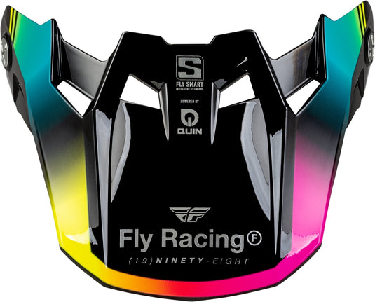 Fly Racing Visor for Formula S Legacy Helmets - Black/Electric Blue/Fuschia - Youth Lg/Adult Sm