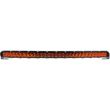 Heretic Studio 53011 6-Series Light Bar - 30in. (34in. x 2in. x 1.5in.) - Black Spot Light - Curved with Amber Lens