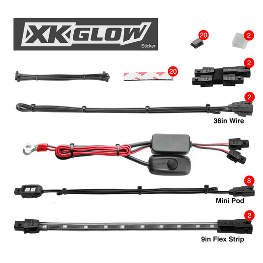 Xkglow XK034001-B XKG Moto Light Kits