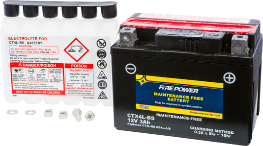 Fire Power CTX4L-BS Sealed AGM Battery