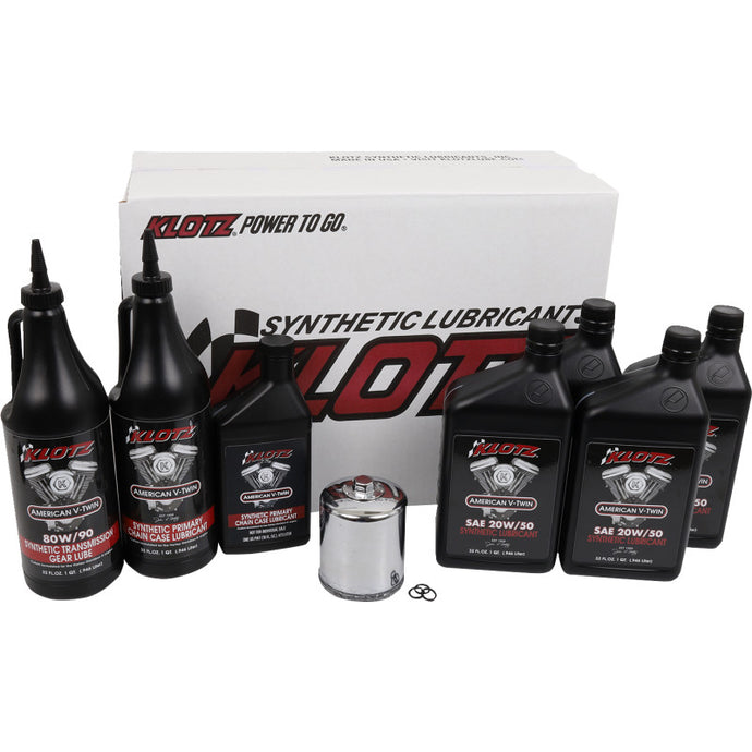 Klotz Oil KH-102 Premium Oil Change Kit - 20W/50 - 4qt.