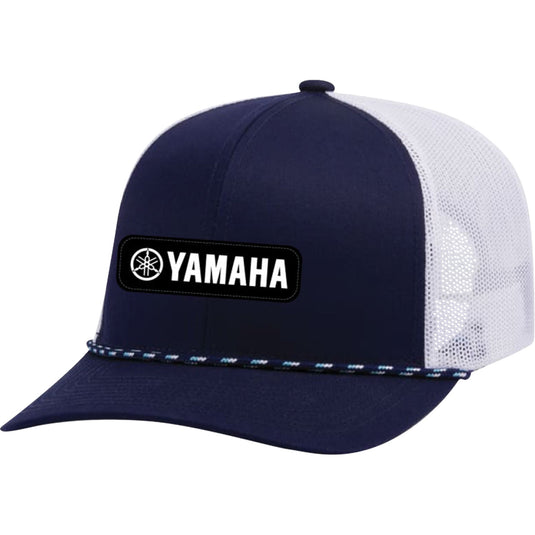 Factory Effex Yamaha Explorer Braided Snapback Hat (One Size Fits Most, Navy/White)