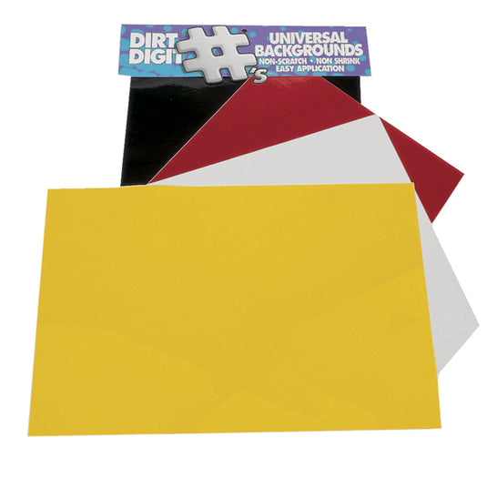 Dirt Digits BG3WHT Universal Number Plate Backgrounds - White