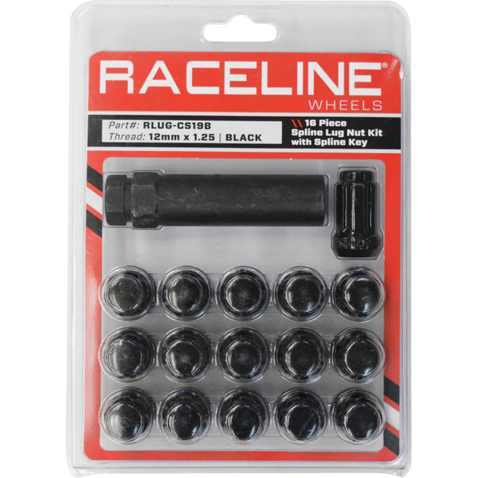 Raceline RLUG-CS19B Spline Lug Nut Kit with Spline Key