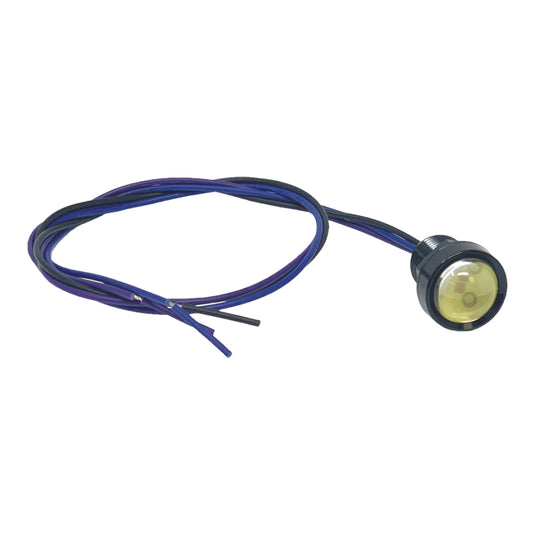 Letric Lighting Co. LLC-RFBS-RA Royal Flush 9/16in. OD. G2 LED - Black with Red/Amber LED (3 Wire)