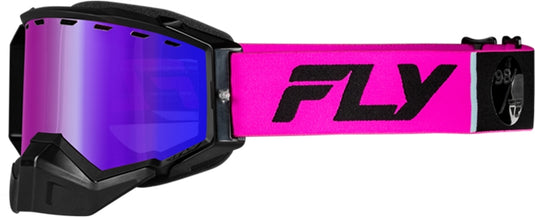Fly Racing Zone Elite Snow Goggles (One Size Fits Most, Black/Pink / Rose Lens)