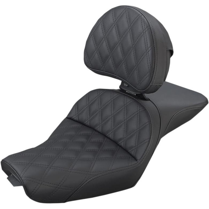 Saddlemen 807-03-030LS Explorer LS Touring Seat with Backrest - Black