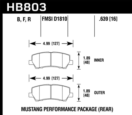 Hawk Performance HB803G.639 HAWK DTC-60 Brake Pad Sets