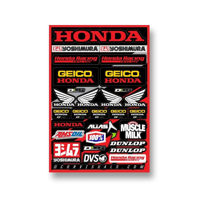 Dcor 40-10-114 Decal Sheet - Geico Honda