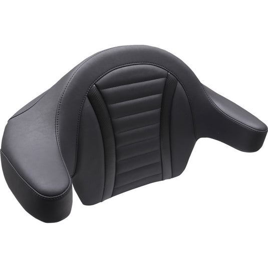 Mustang 88403 Deluxe Extended Passenger Arm Backrest - Black/Black Stitching
