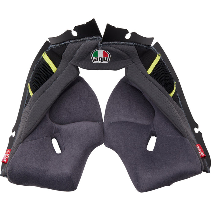 Agv Cheek Pads for Pista GP RR Helmets - Gray/Yellow - 2XL