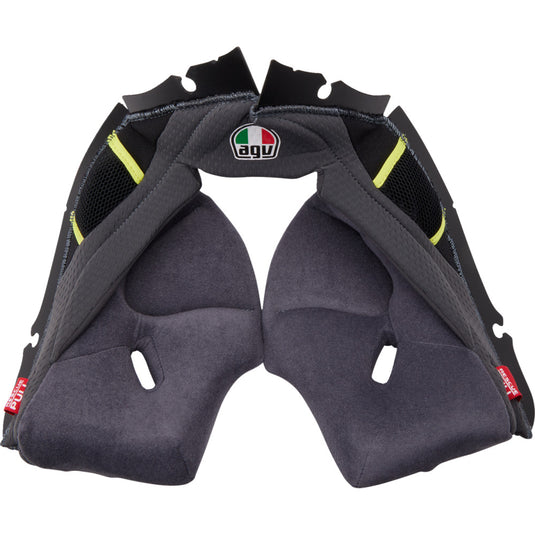 Agv Cheek Pads for Pista GP RR Helmets - Gray/Yellow - XL