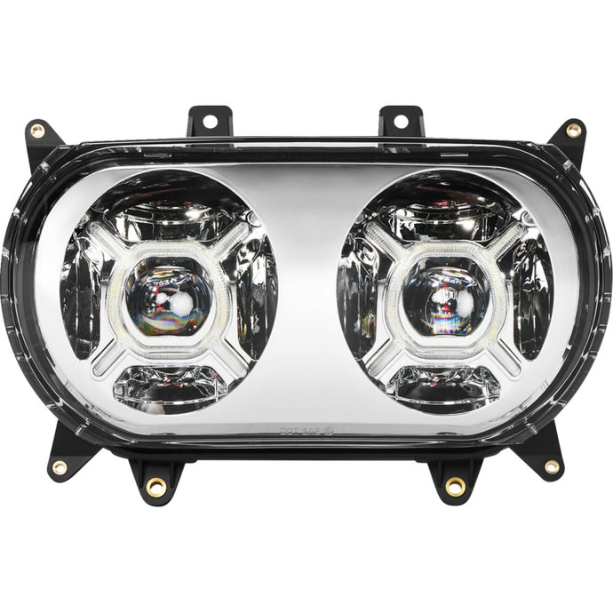 Custom Dynamics CD-RG-H-C Double-X LED Headlight - Chrome