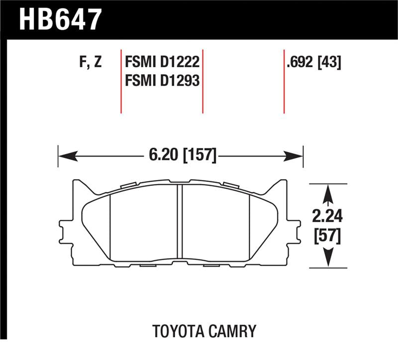 Load image into Gallery viewer, Hawk Performance HB647F.692 HAWK HPS Brake Pad Sets
