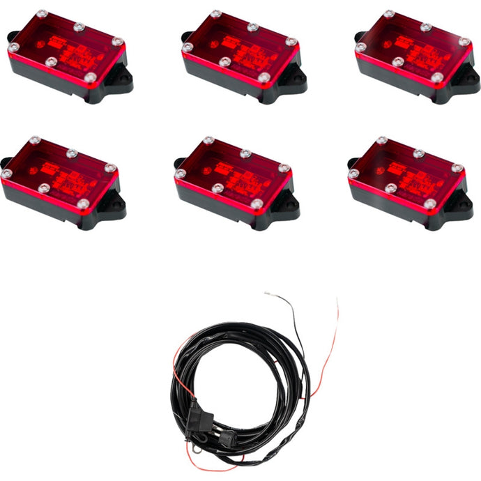 Heretic Studio 70025 LED Rock Lights - 6 Pack - Red