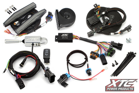 Xtc Power Products ATS-L-KAW-SV3-DRL Auto Turn Signal Kit - with Billet Lever and Front DRL Lights Kaw