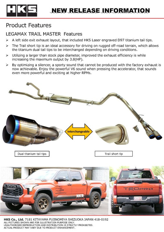 Hks 31021-BT001 HKS Exhaust - Legamax