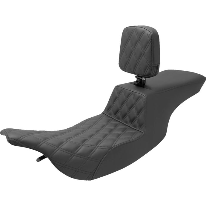 Saddlemen 897-07-192BR Tour Step-Up Front LS Seat with Drivers Backrest