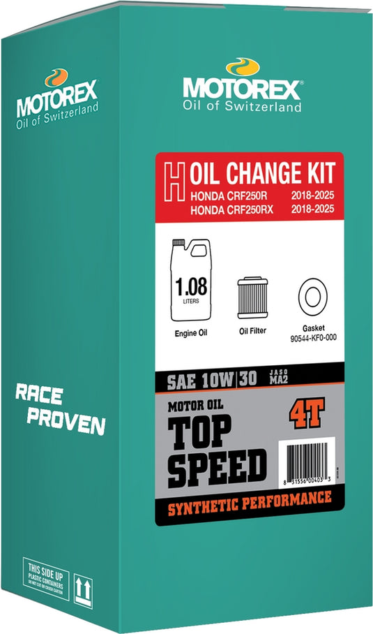 Motorex 311249 Top Speed Oil Change Kit - 1.08L - 10W/30