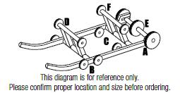 Ppd Group R3350A-2-001A Idler Wheel - 6.35in. x 20mm - Black